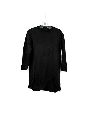 Lara Knit Womens Tunic Sweater Black 3/4 Sleeve Size Medium